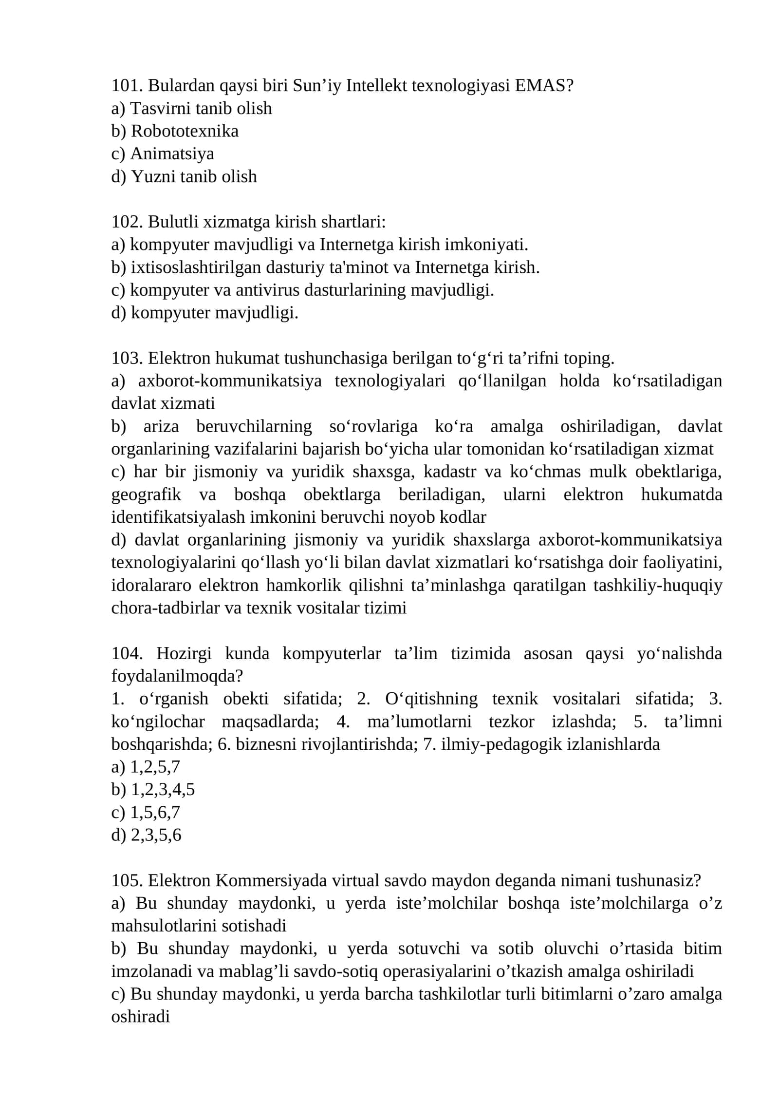 Sun’iy Intellekt texnologiyasi