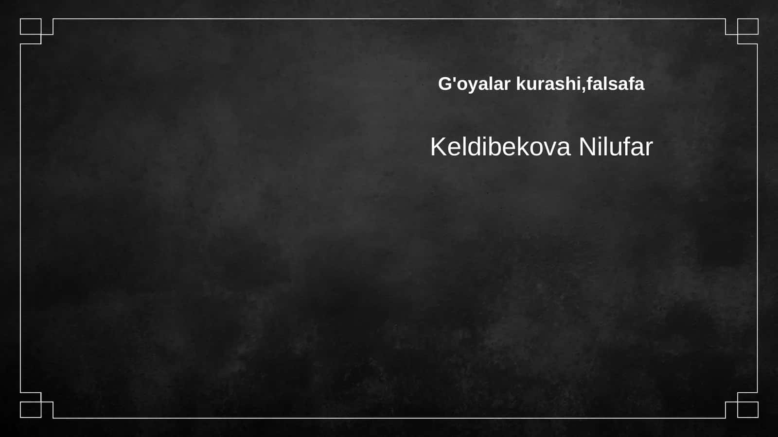 G'oyalar kurashi,falsafa