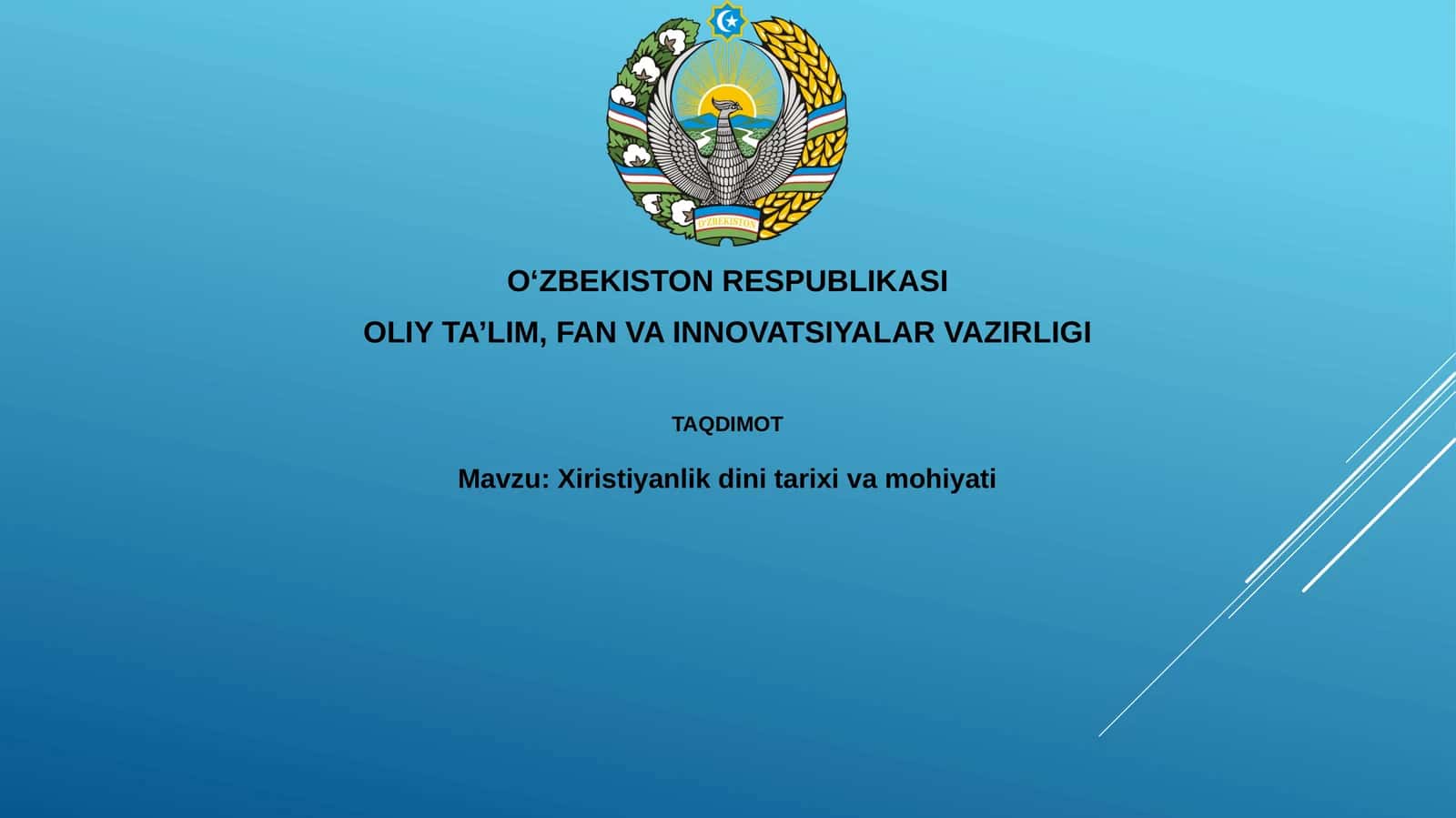 Xiristiyanlikdinitarixivamohiyati