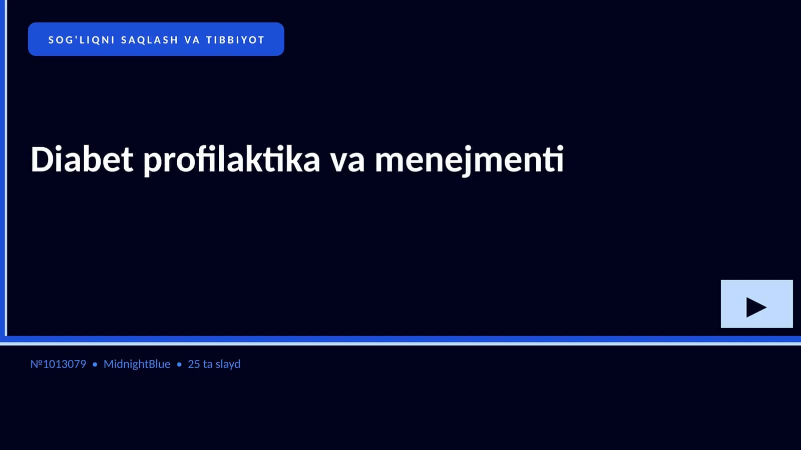 Diabet profilaktika va menejmenti
