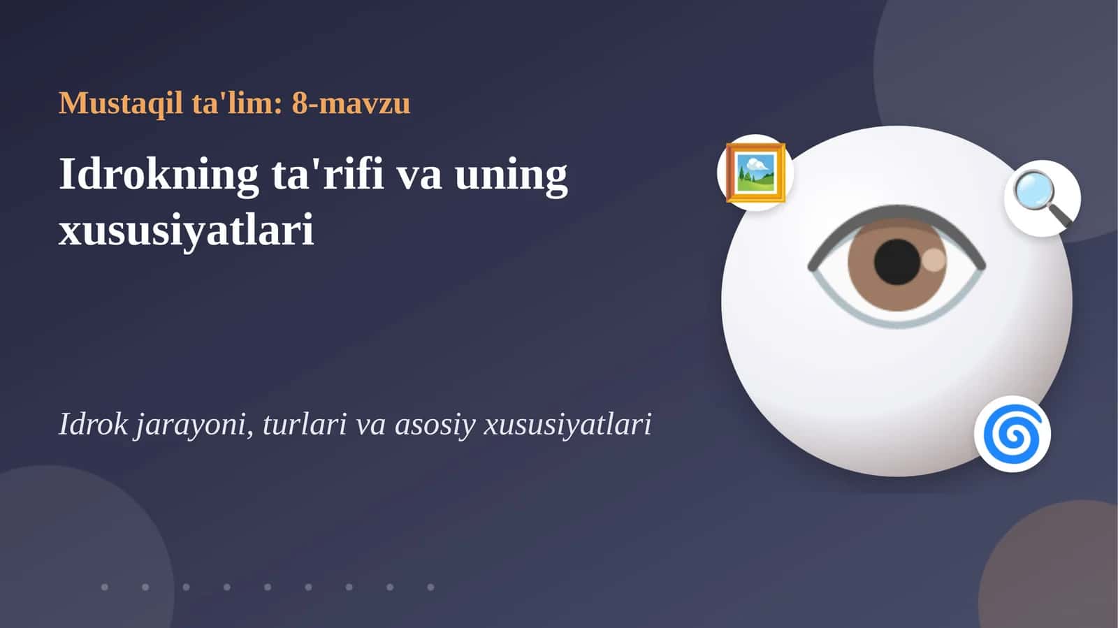 Mustaqil ta'lim: 8-mavzu