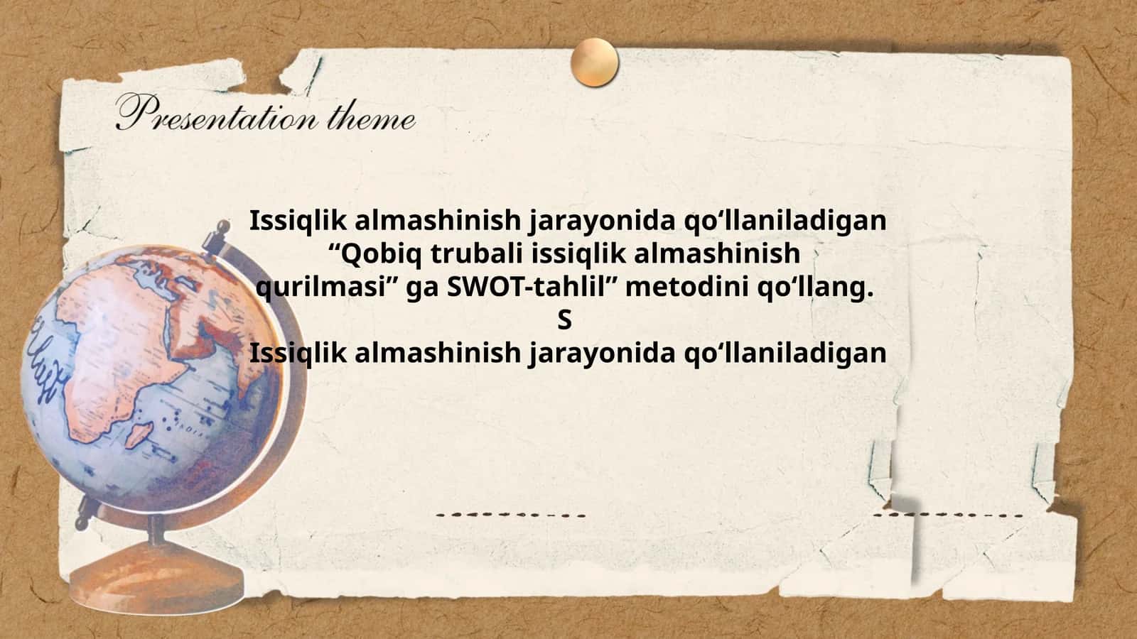 Qobiq trubali issiqlik almashinish qurilmasi