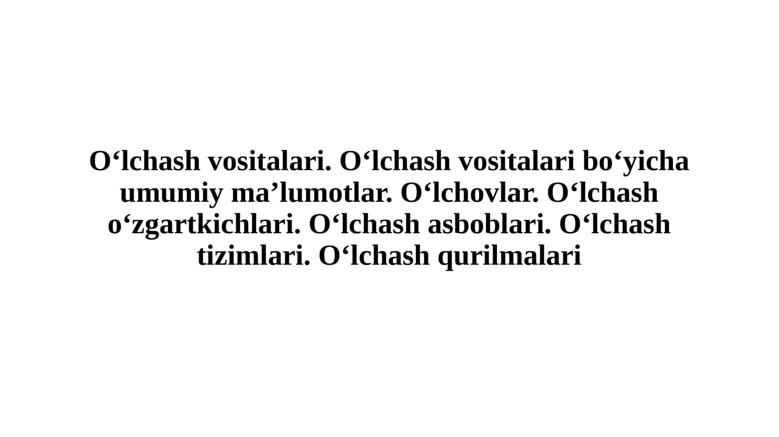 O‘lchash vositalari