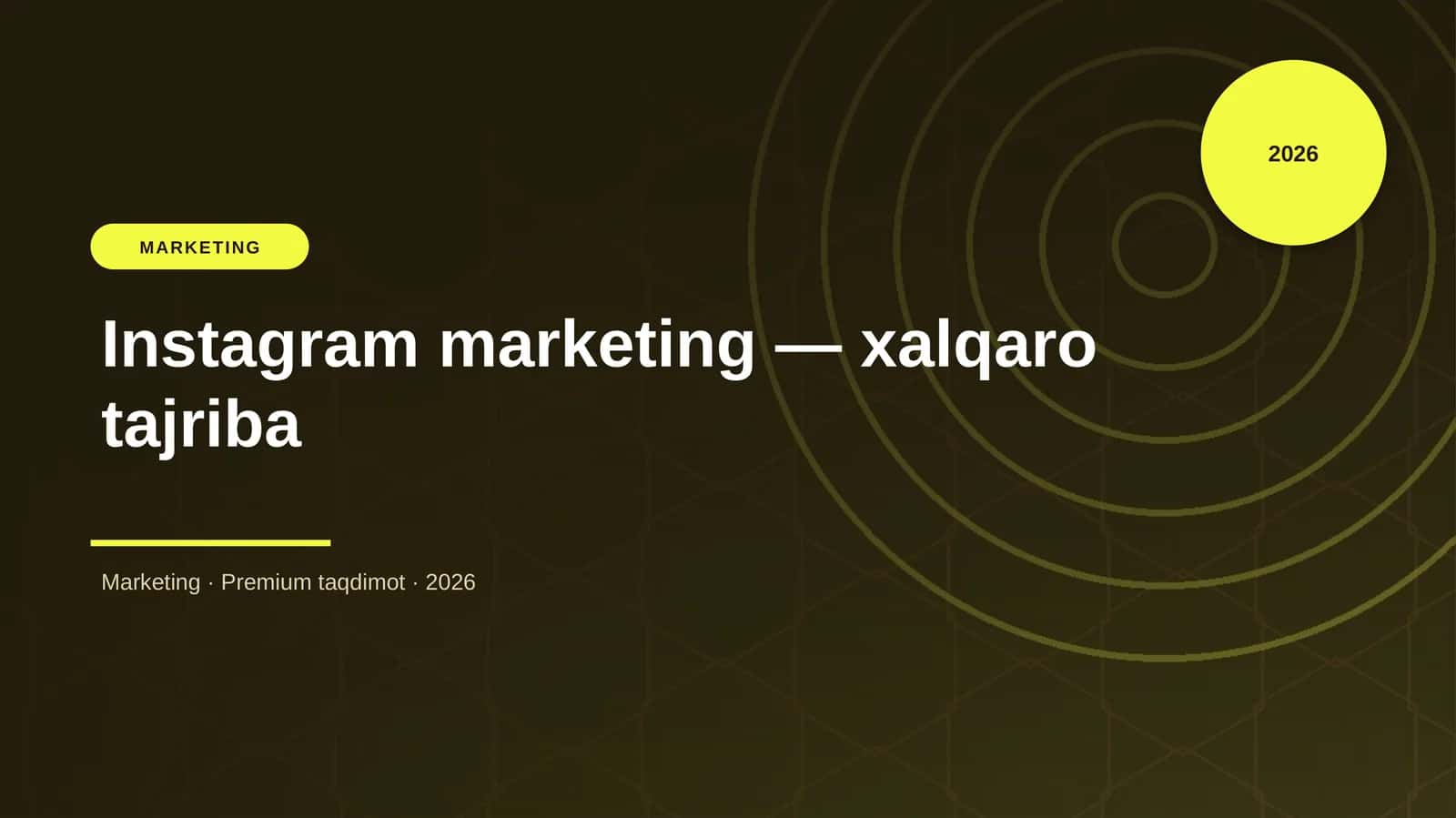 Instagram marketing - xalqaro tajriba