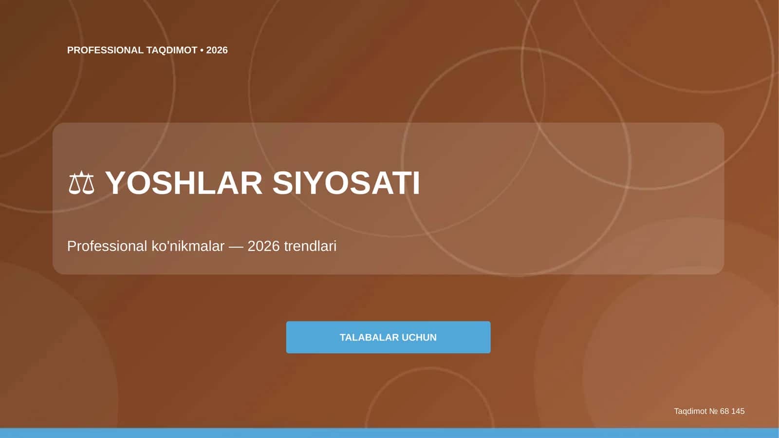 Yoshlar siyosati: professional ko'nikmalar (2026 trendlari)