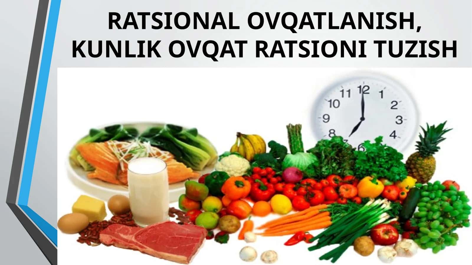 Ratsional ovqatlanish, kunlik ovqat ratsioni tuzish
