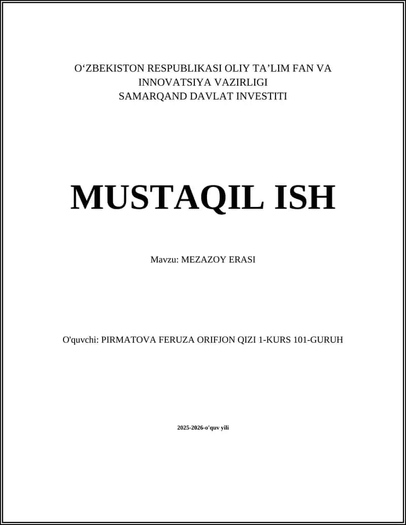 MEZAZOY ERASI