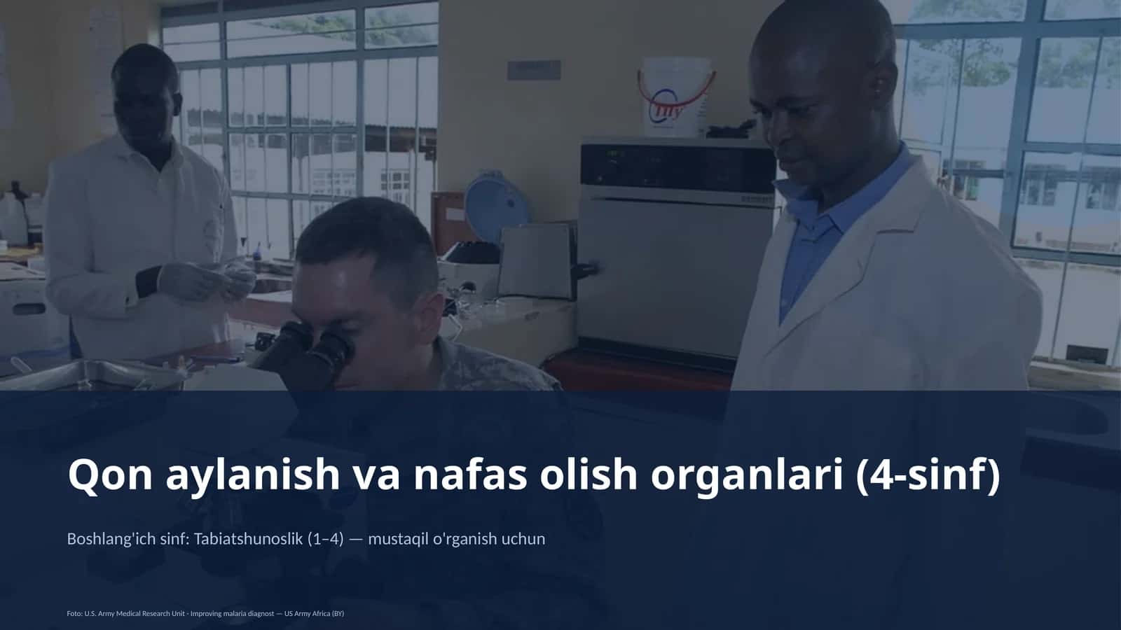 Qon aylanish va nafas olish organlari (4-sinf)