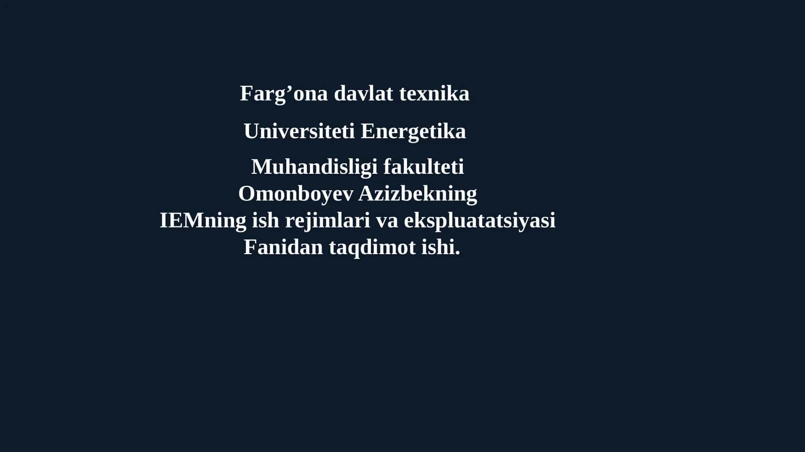 IEM nito'xtatish va konservatsiya qilish usullari