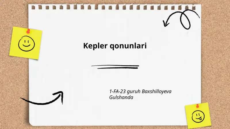 Kepler qonunlari