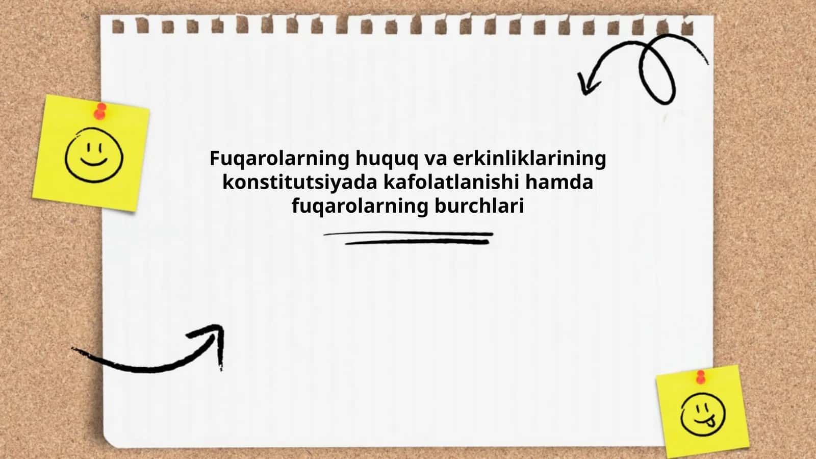 Fuqarolarning huquq va erkinliklarining konstitutsiyada kafolatlanishi hamda fuqarolarning burchlari