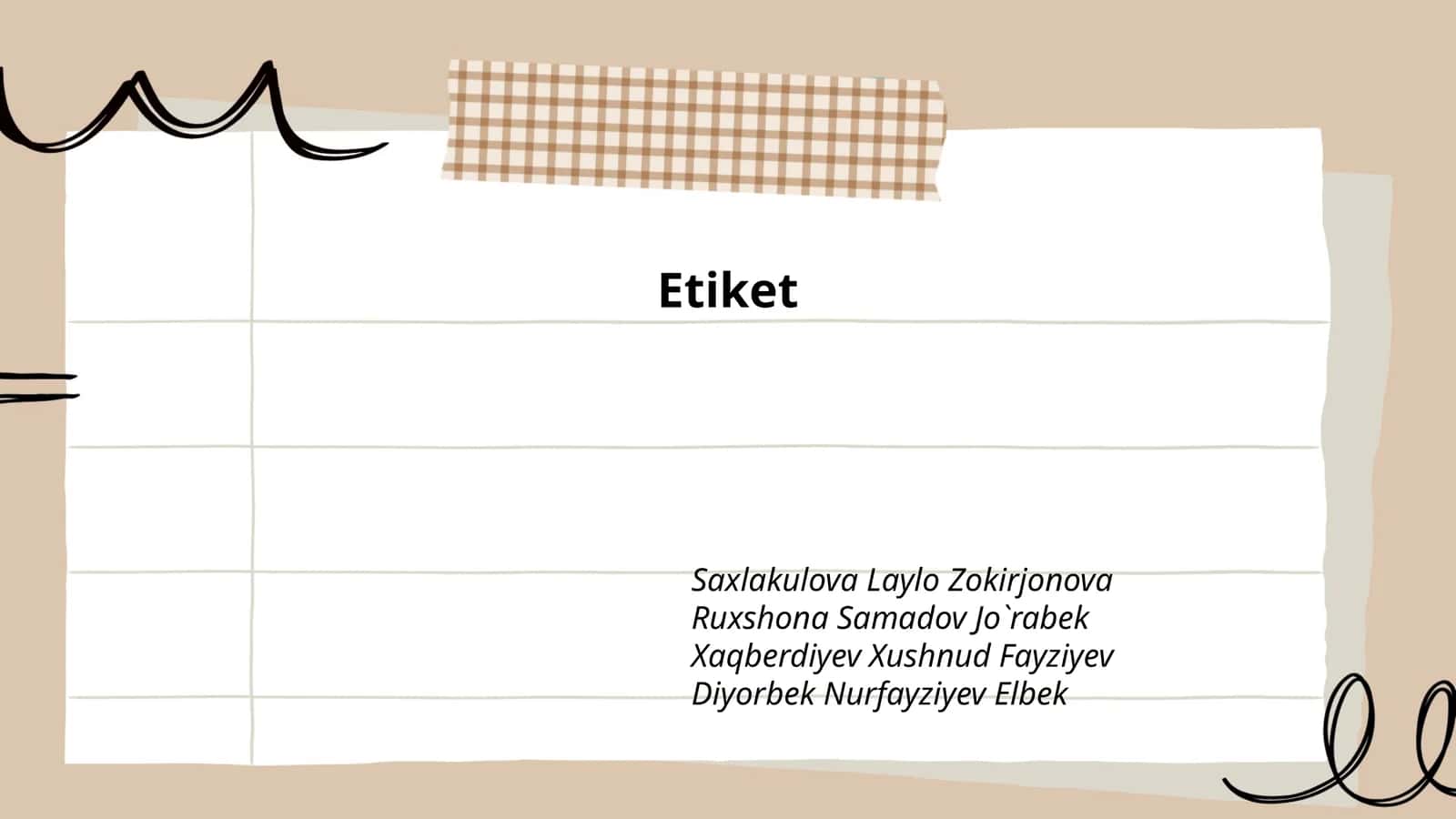 Etiket