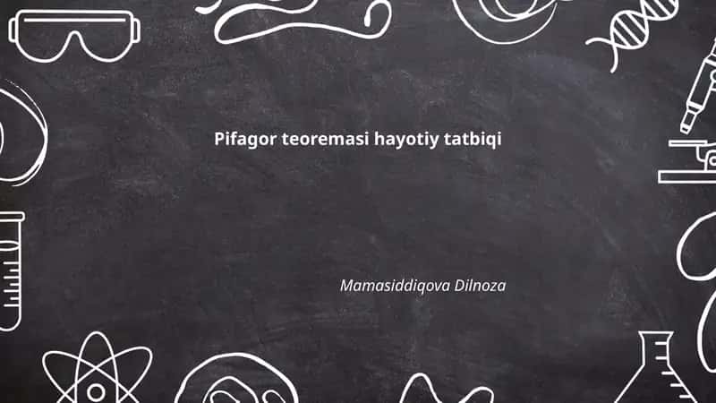 Pifagor teoremasi hayotiy tatbiqi