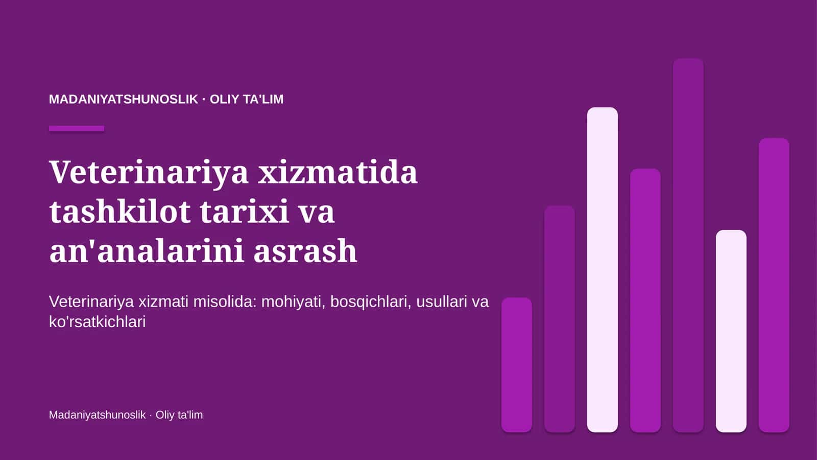 veterinariya xizmatida tashkilot tarixi va an'analarini asrash 4697