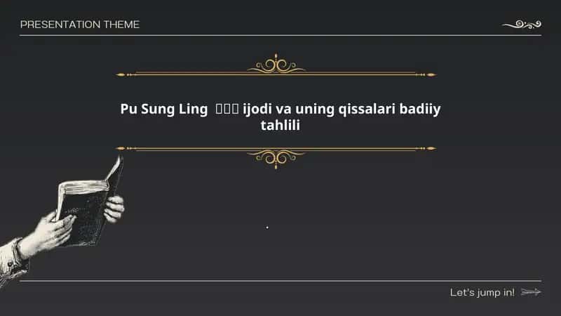 Pu Sung Ling 蒲松齡ijodi va uning qissalari badiiy tahlili