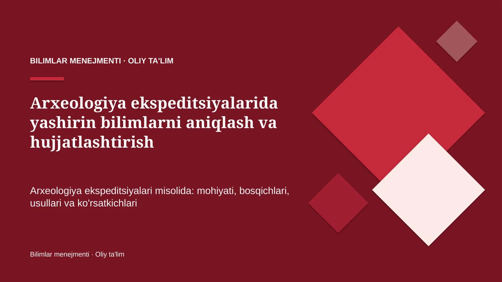arxeologiya ekspeditsiyalarida yashirin bilimlarni aniqlash va hujjatlashtirish 4445
