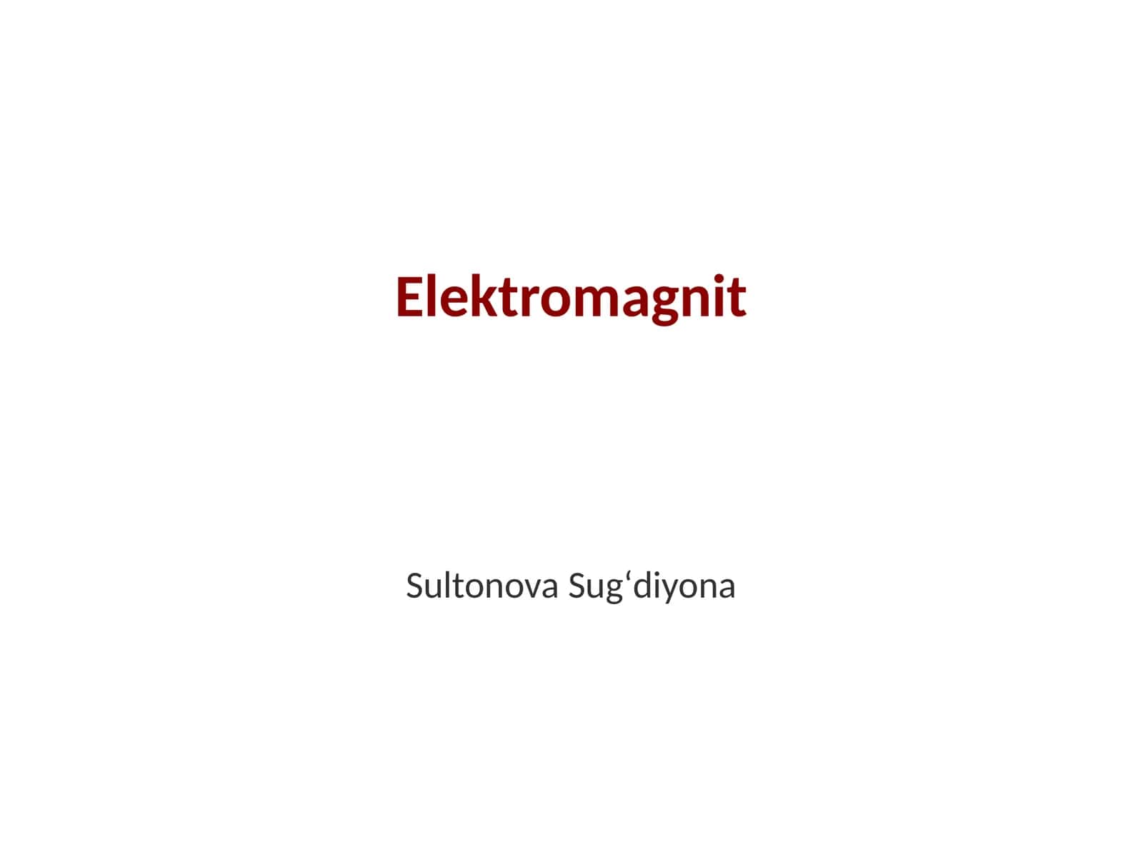 Elektromagnit