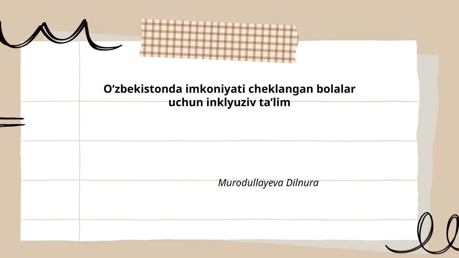 Inklyuziv ta'lim Oʻzbekistonda