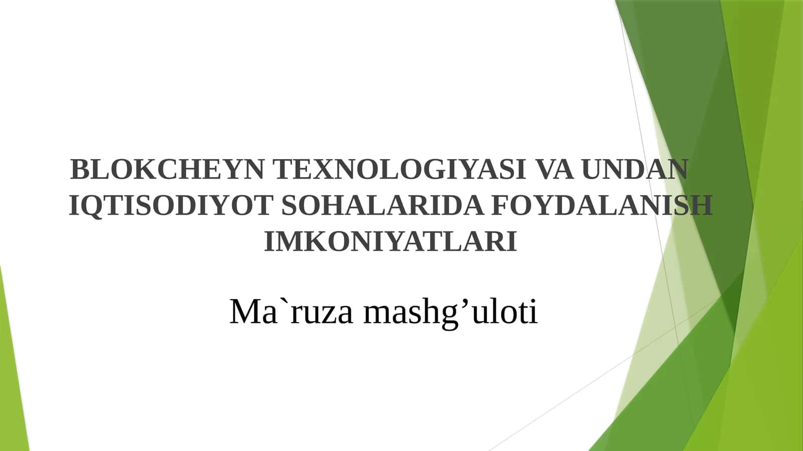 Ma`ruzamashg’uloti