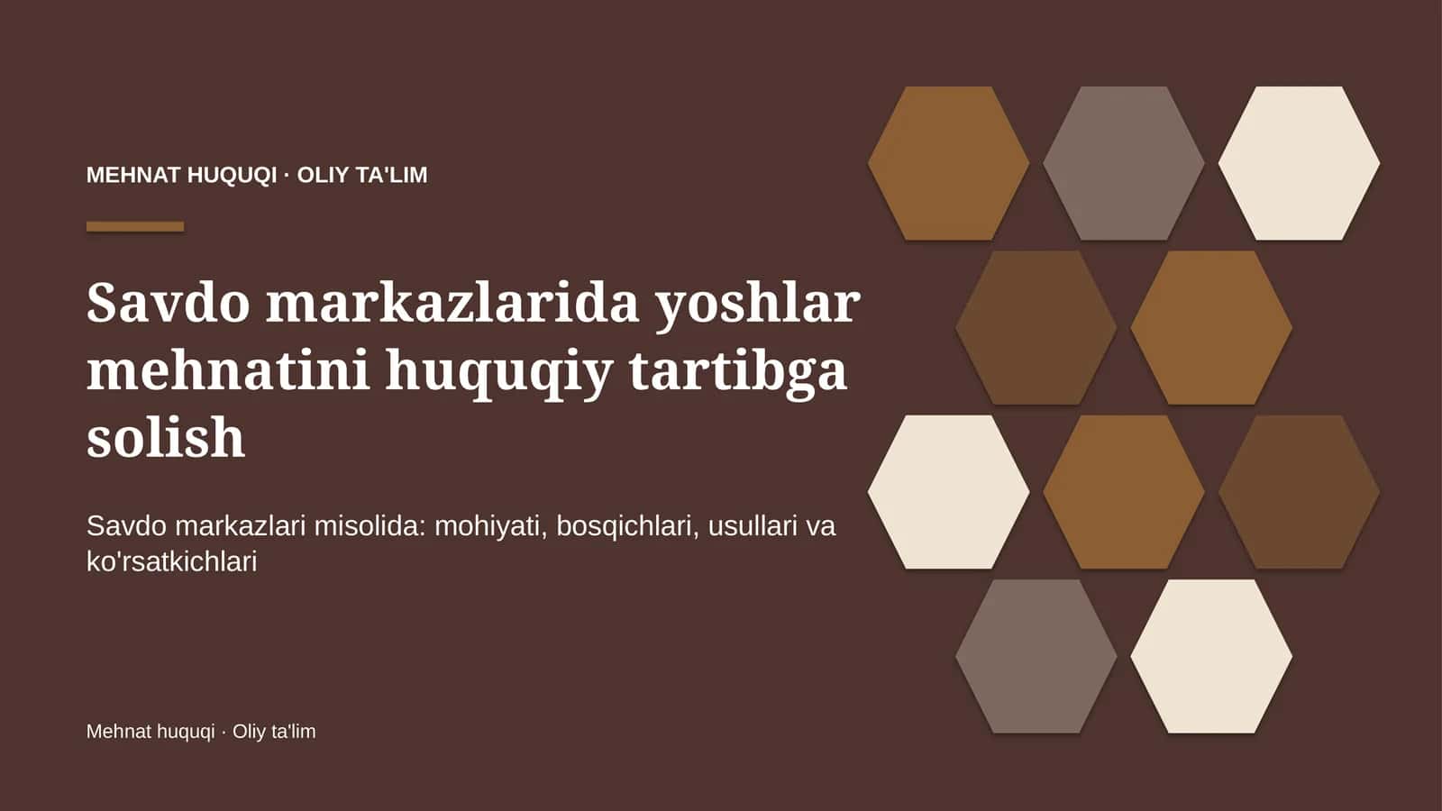 savdo markazlarida yoshlar mehnatini huquqiy tartibga solish 1667