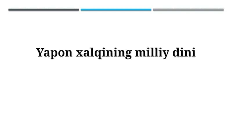 Yapon xalqining milliydini