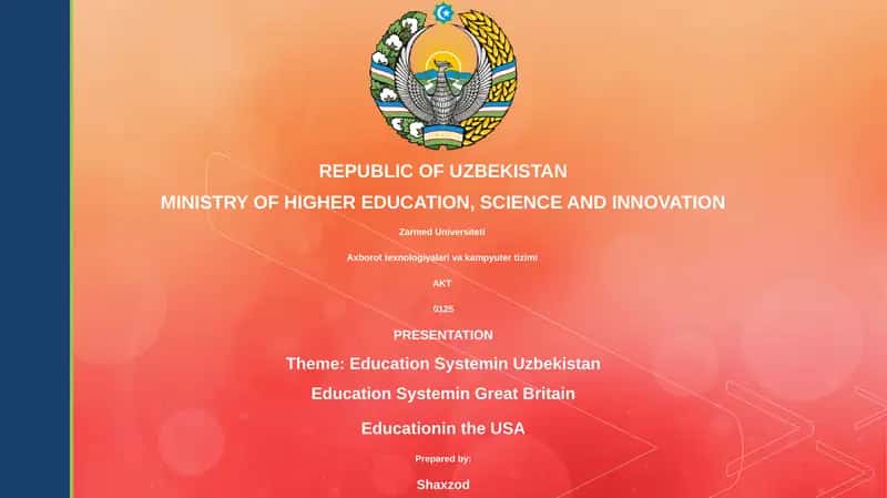 Presentation: Education Systems