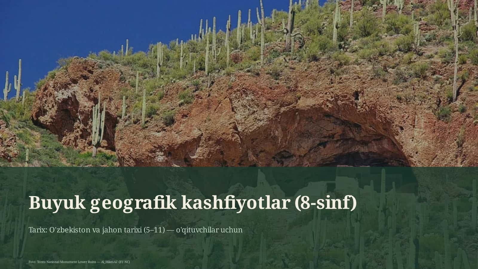 Buyuk geografik kashfiyotlar (8-sinf)