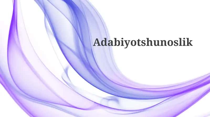 Adabiyotshunoslik