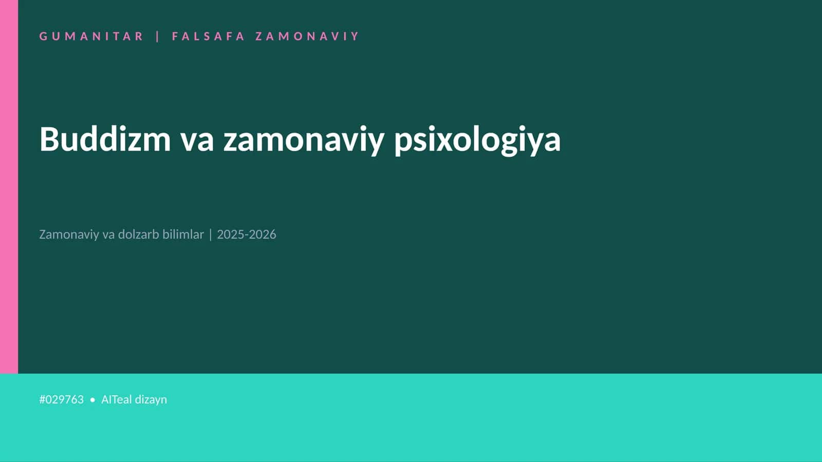 Buddizm va zamonaviy psixologiya