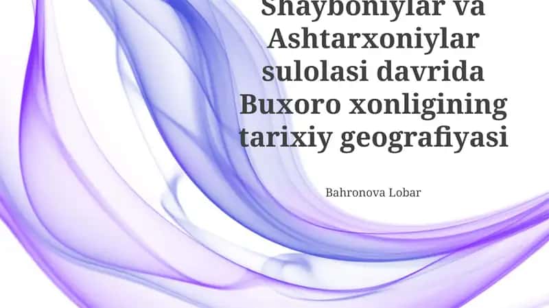 Buxoro xonligining tarixiy geografiyasi