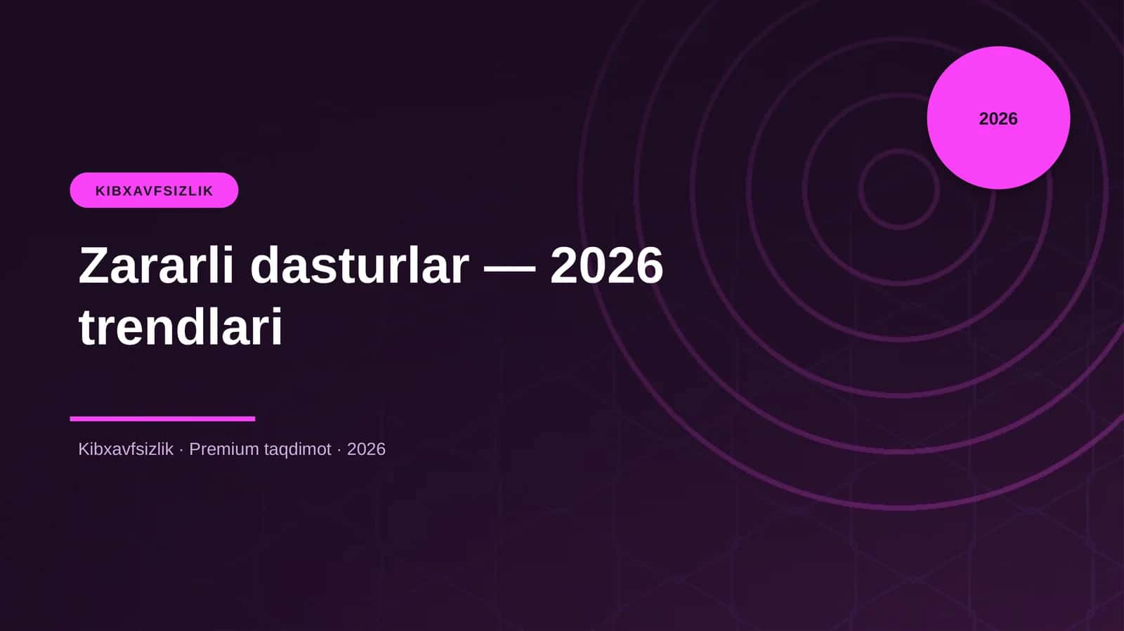 Zararli dasturlar — 2026 trendlari