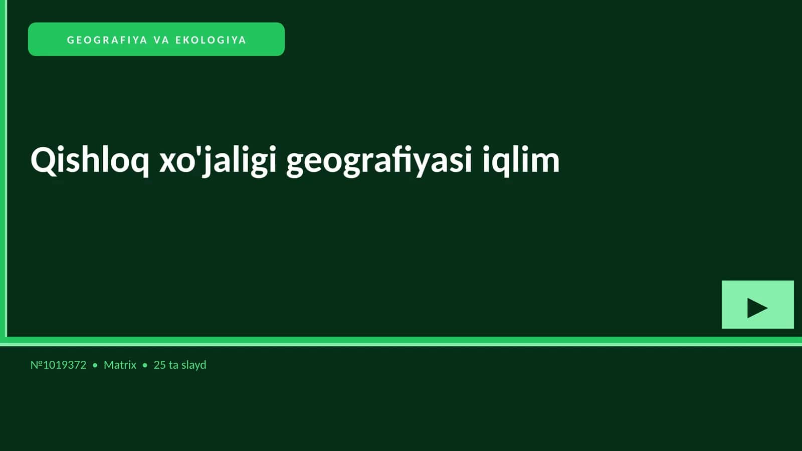 Qishloq xo'jaligi geografiyasi iqlim