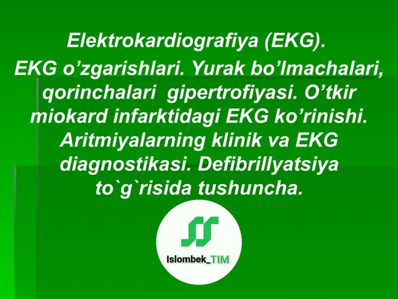 Elektrokardiografiya(EKG)