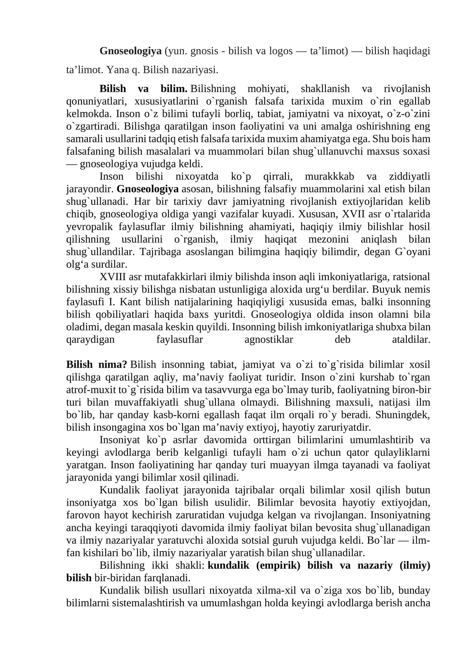 Gnoseologiya