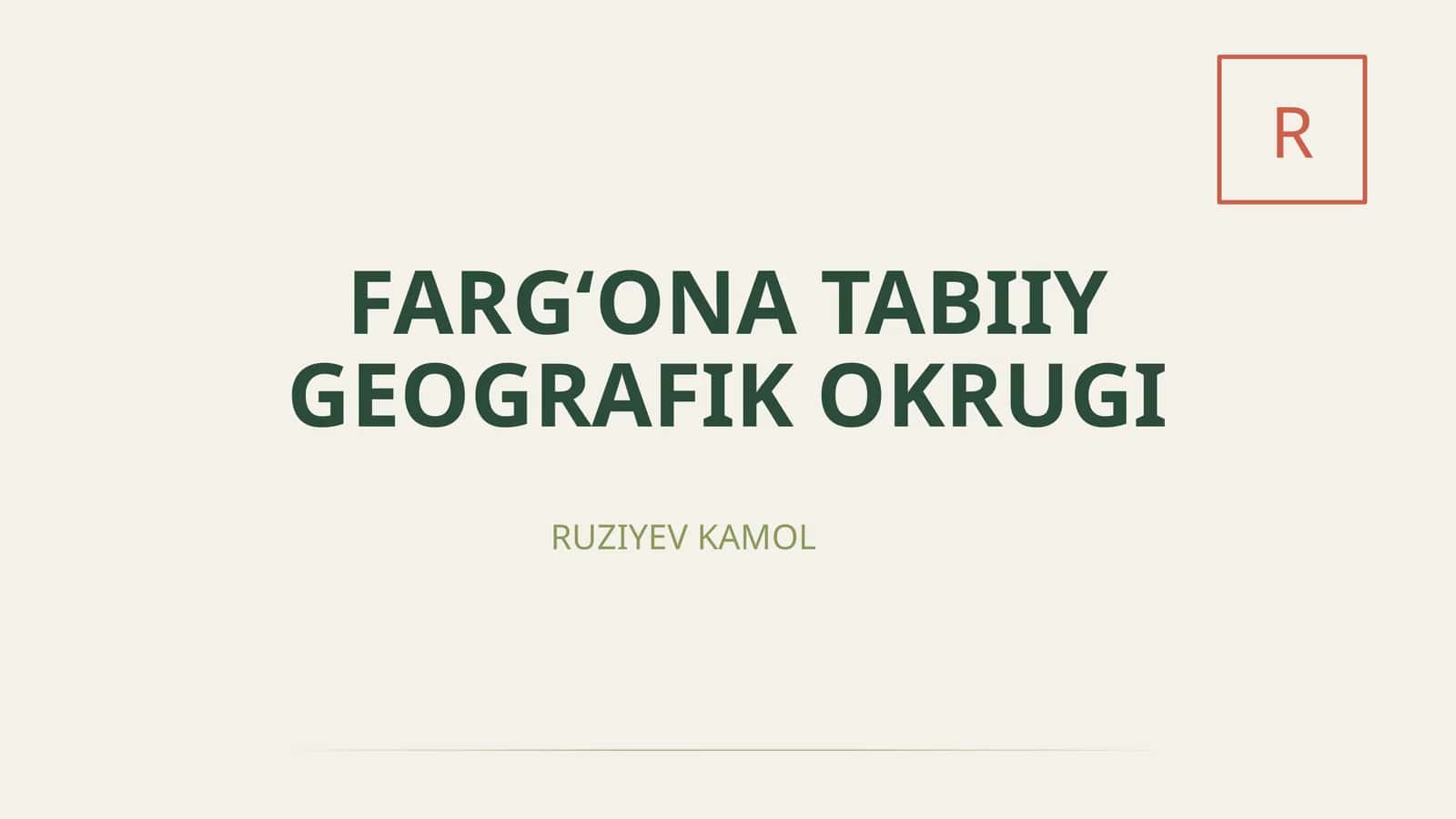 FARG‘ONA TABIIY GEOGRAFIK OKRUGI