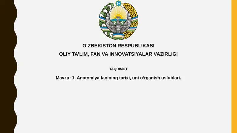 Anatomiya fanining tarixi, unio'rganish uslublari