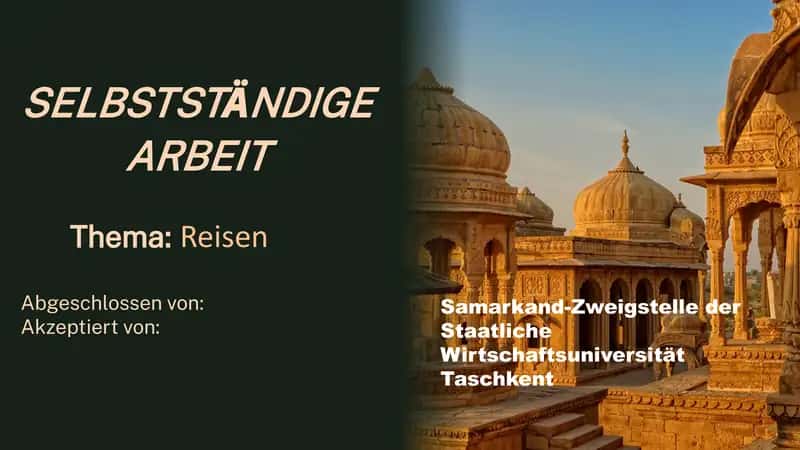 SELBSTSTӒNDIGE ARBEIT