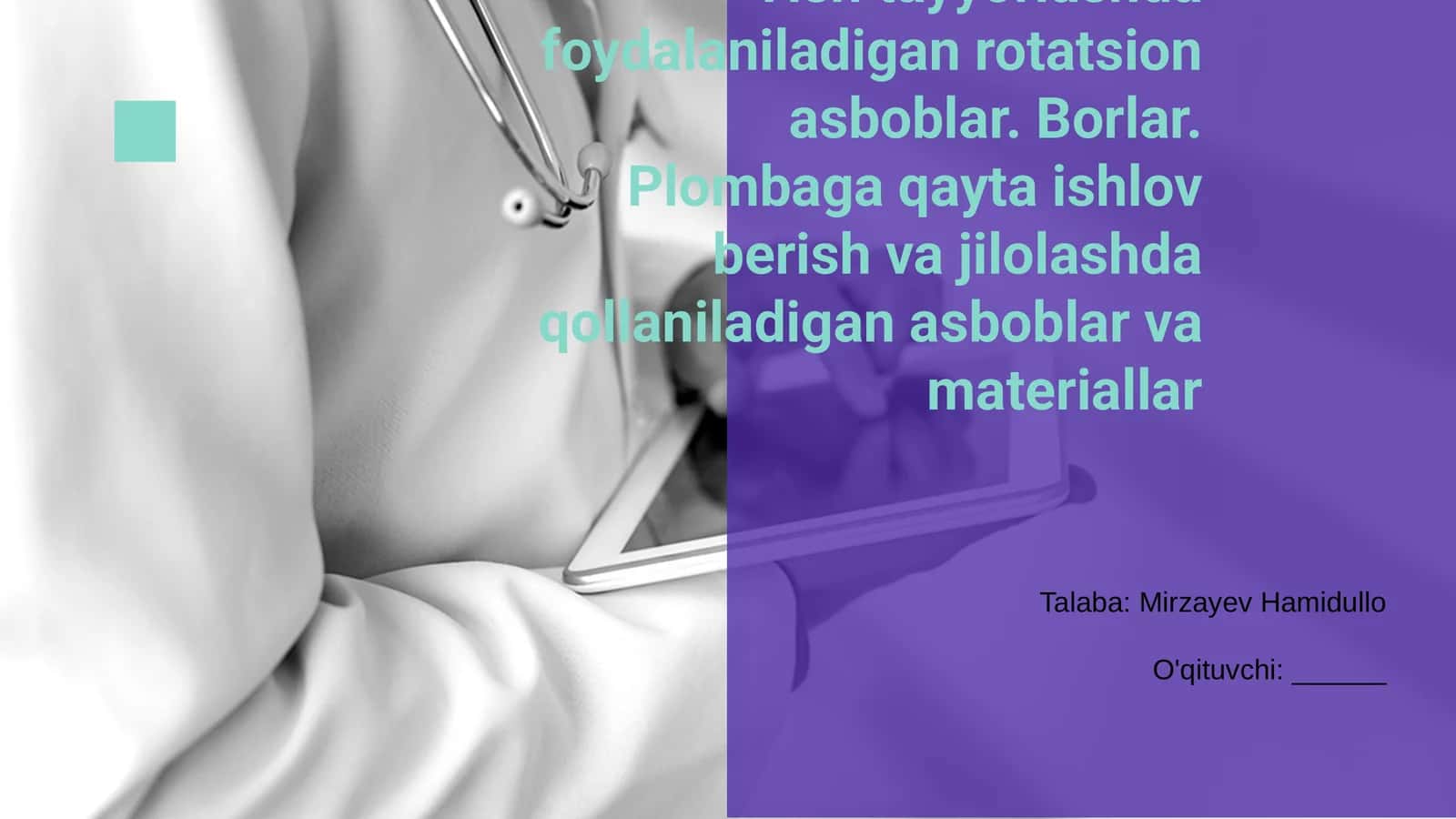 Tish tayyorlashda foydalaniladigan rotatsion asboblar