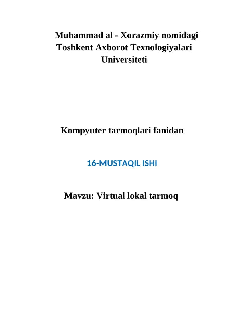 Virtual lokal tarmoq