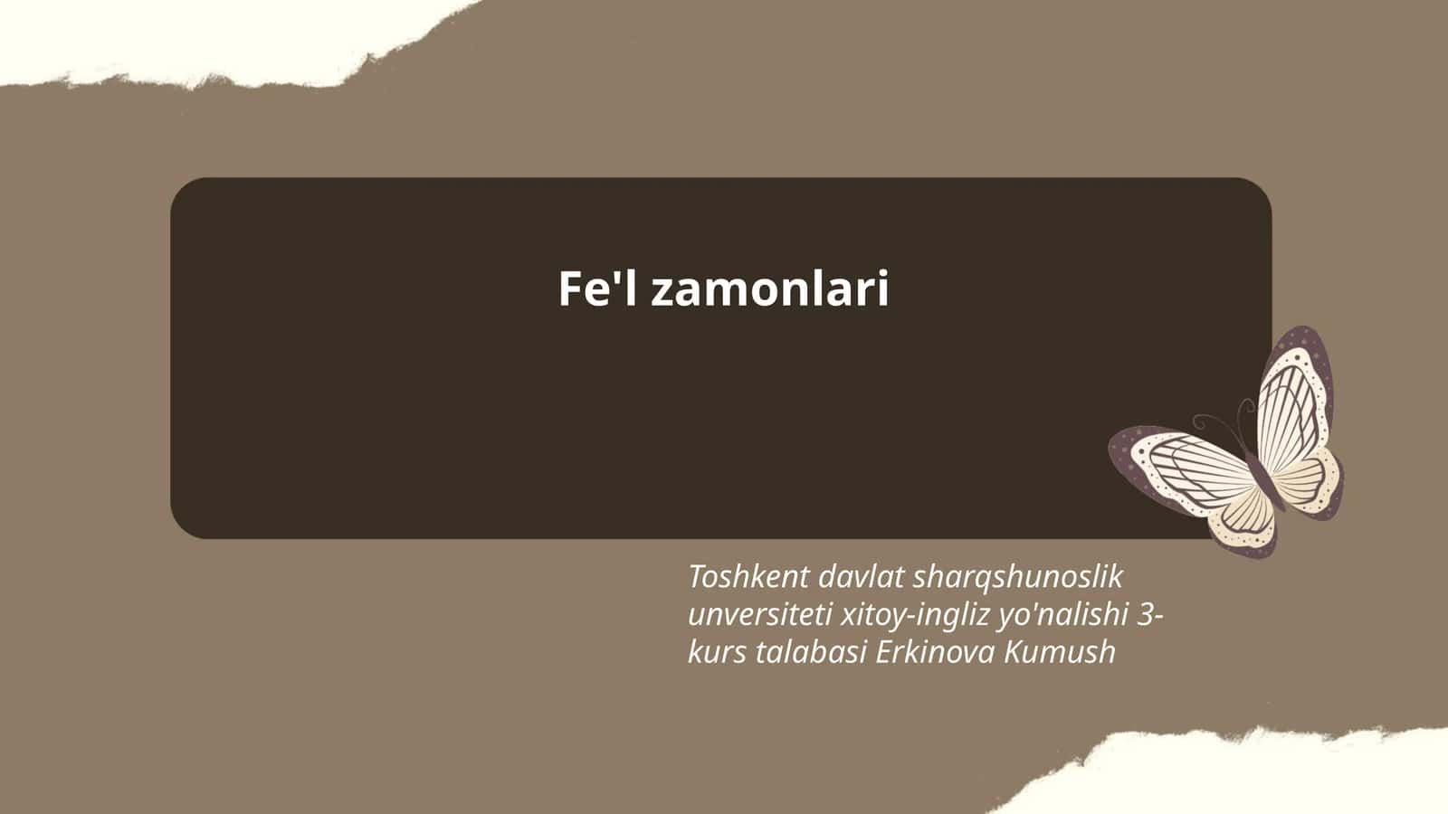 Fe'l zamonlari