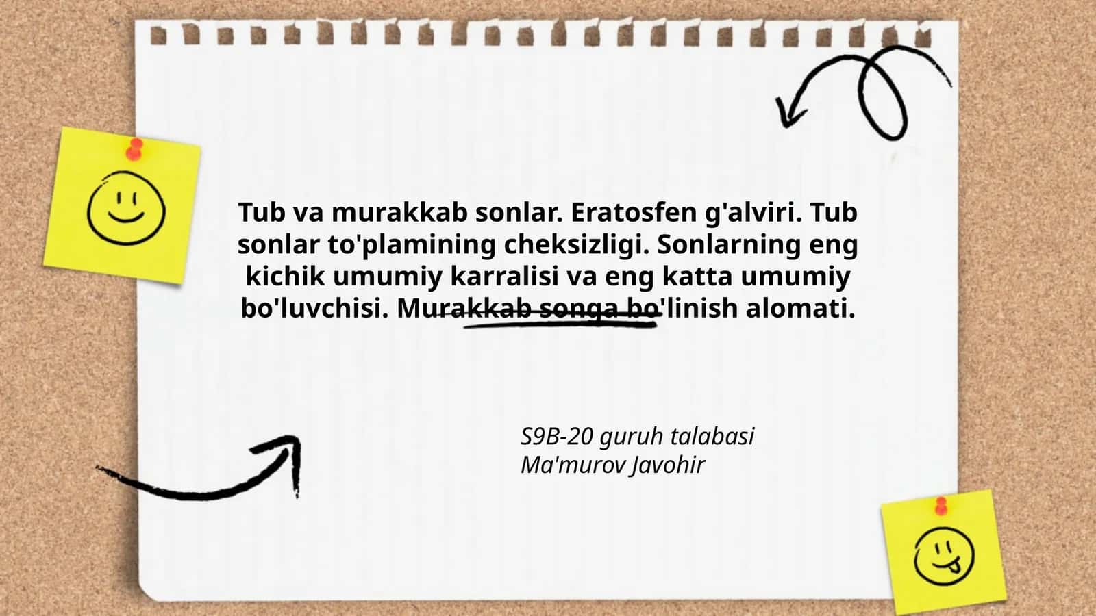Tub va murakkab sonlar