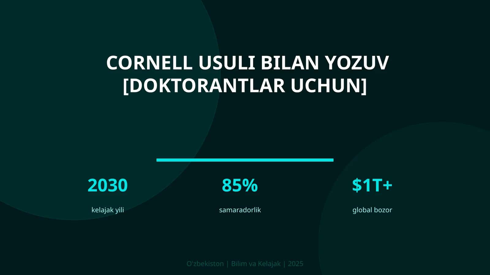 Cornell usuli bilan yozuv [doktorantlar uchun]