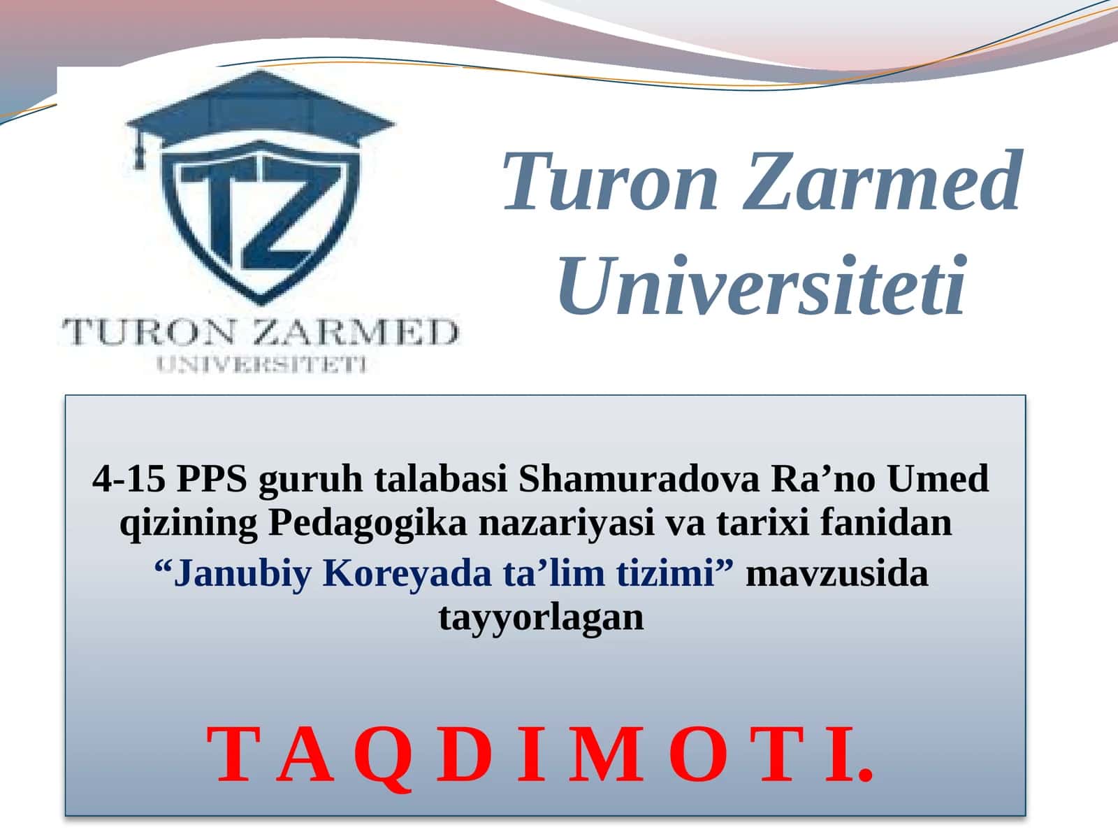 Janubiy Koreyada ta’lim tizimi