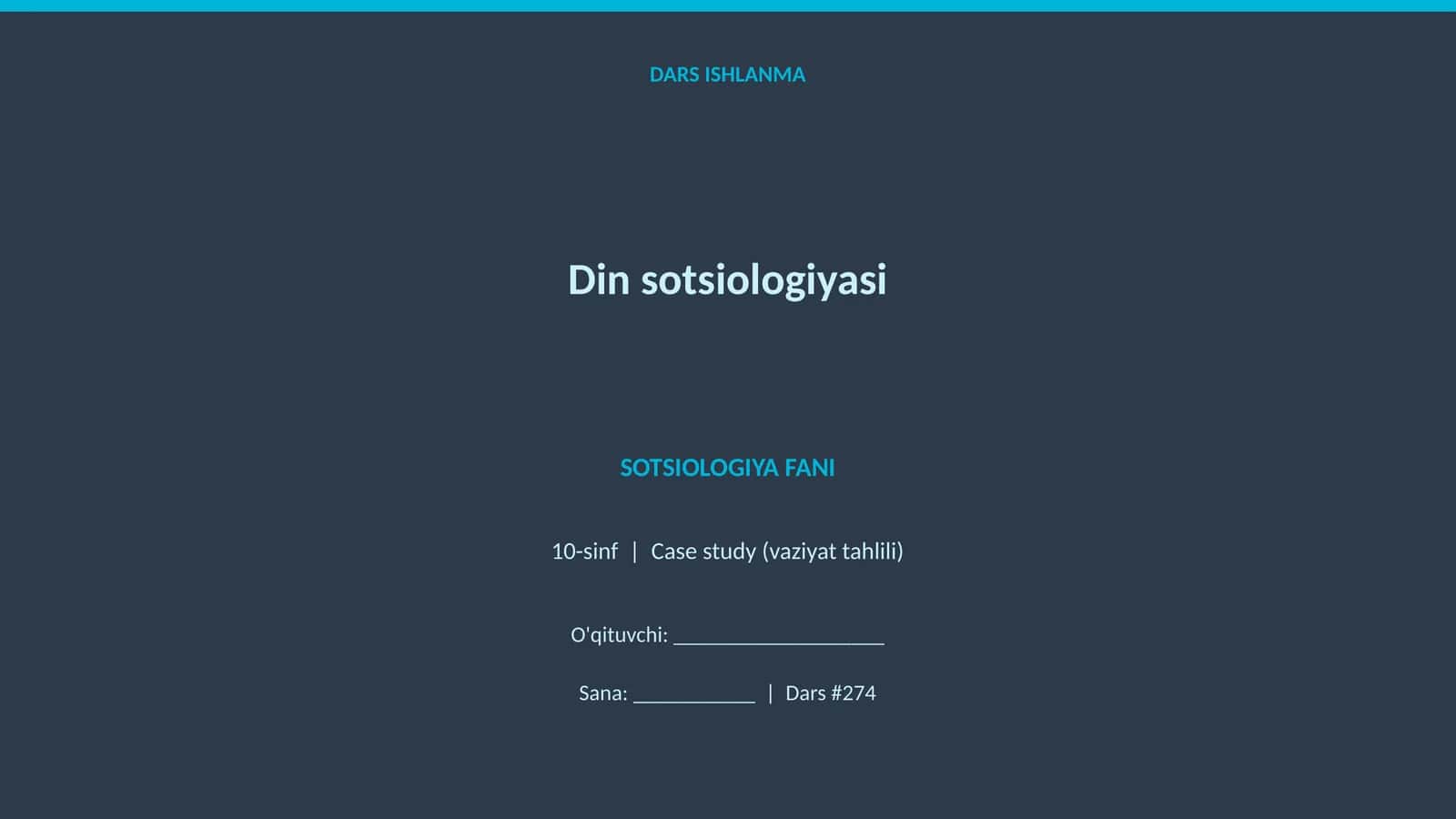 Din sotsiologiyasi