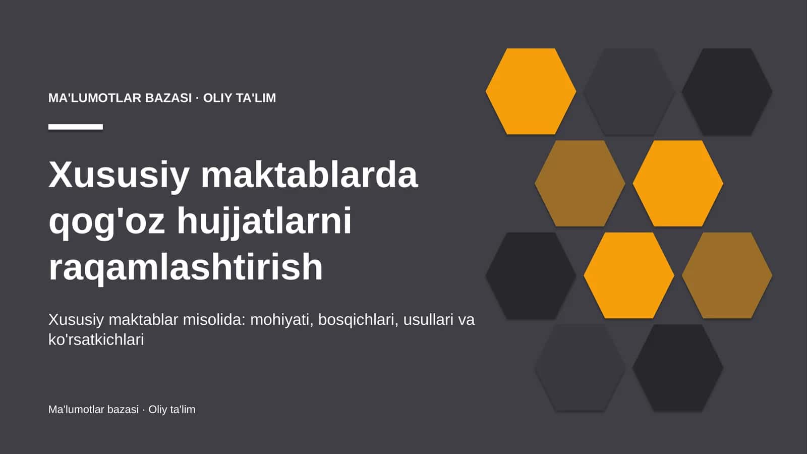 Xususiy maktablarda qog'oz hujjatlarni raqamlashtirish