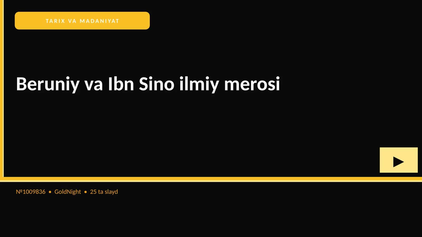 Beruniy va Ibn Sino ilmiy merosi
