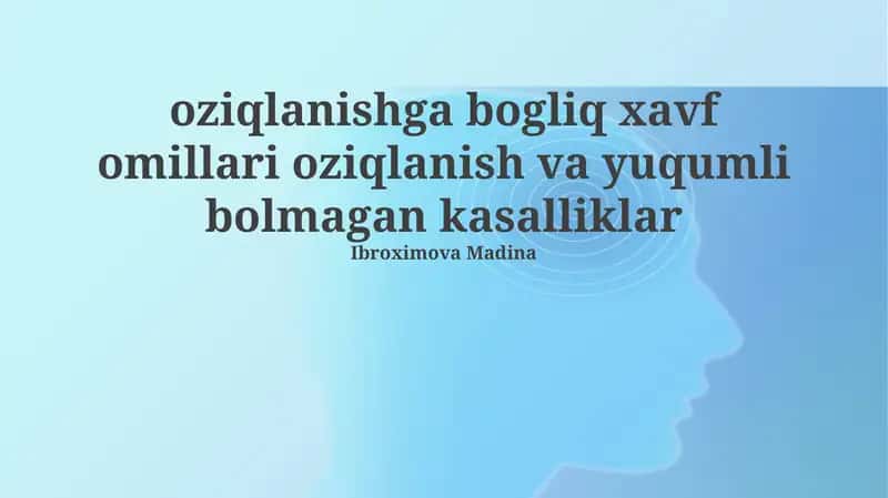 Qandli diabet va ovqatlanish