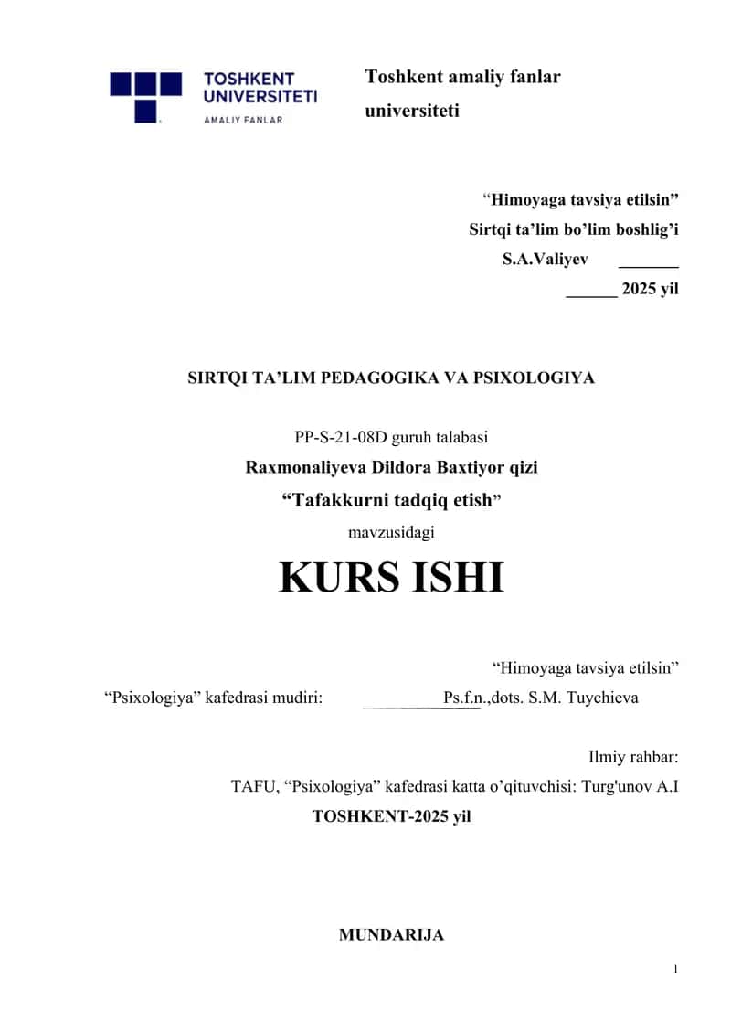 Tafakkurni tadqiq etish