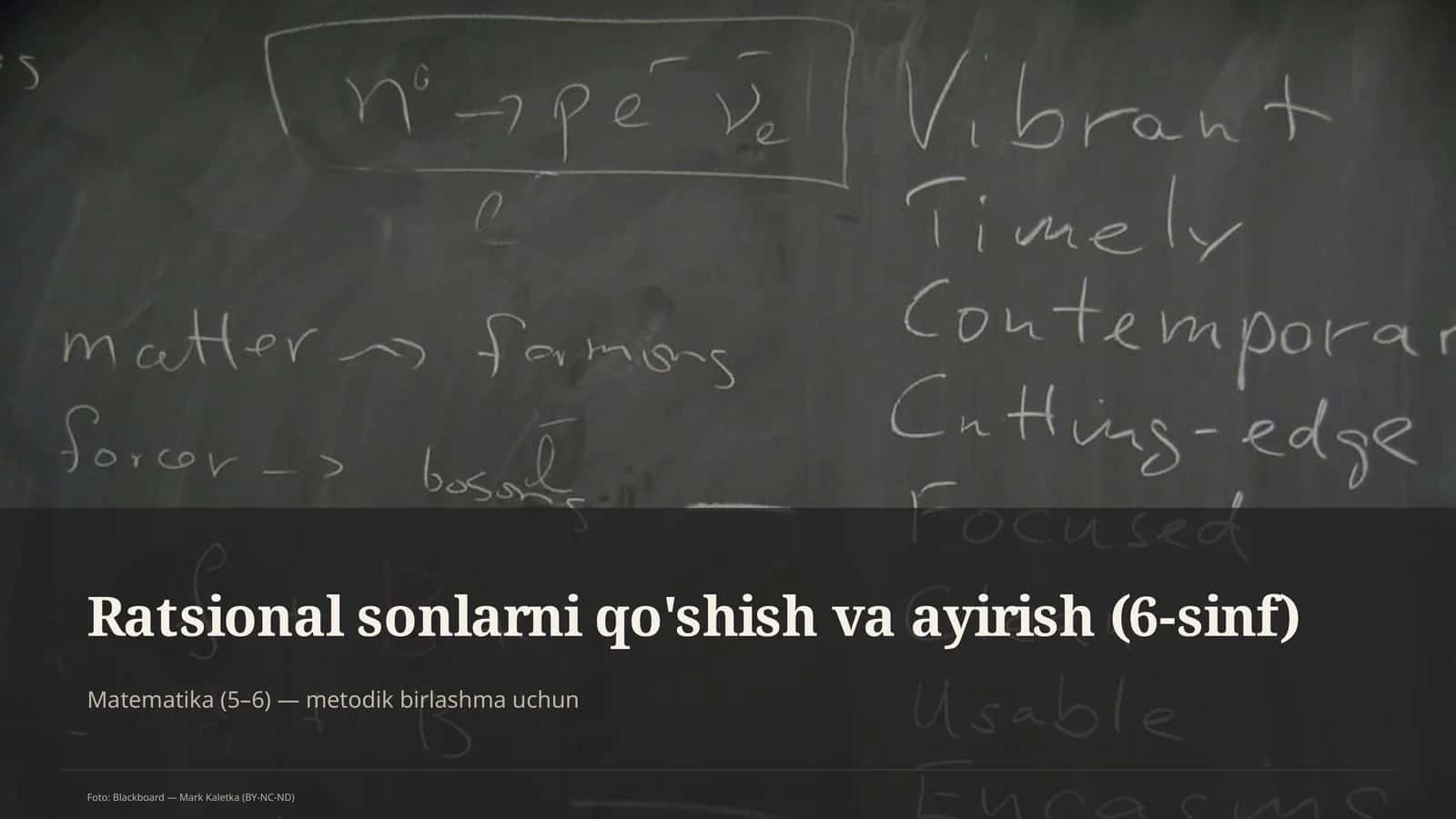 Ratsional sonlarni qo'shish va ayirish (6-sinf)