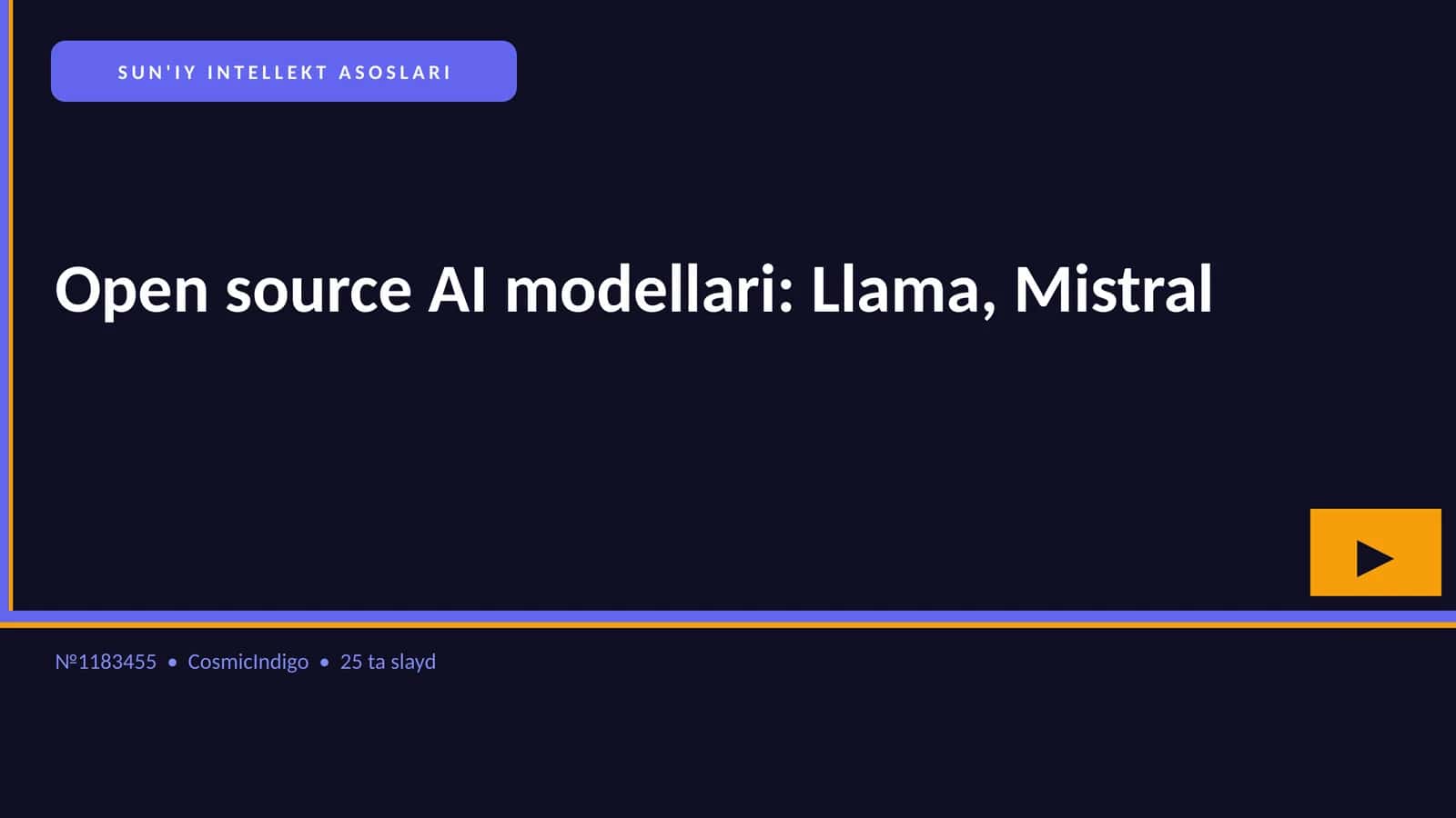 SUN'IY INTELLEKT ASOSLARI